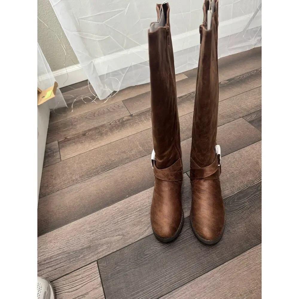 NWT B52 Faux Leather Boots by BullBoxer Tan Brown Kayley size 7.5 - Picture 2 of 8